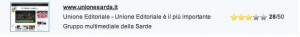 Unione Sarda- Il rank Shinystat al 28,50