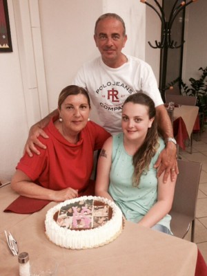 Roberta Borghesi e la sua famiglia