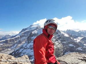 Massimiliano Santucci sulla Becca di Monciair in Valle d'Aosta
