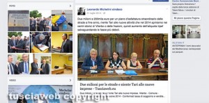 Il profilo Facebook dei sindaco Michelini