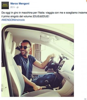 Il post con cui Mengoni annuncia il giro per l'Italia 