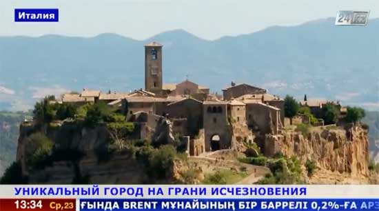 Civita di Bagnoregio - Il servizio della tv kazaka
