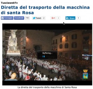 Macchina di santa Rosa - La diretta streaming 2015 Il continua buffering