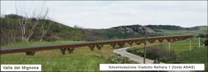 Valle del Mignone - Fotosimulaizone del viadotto Nefrara