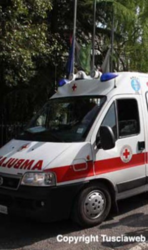 L'ambulanza della croce rossa