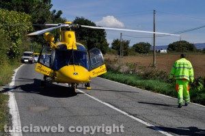 Civita Castellana - Incidente sulla Flaminia - L'elisoccorso