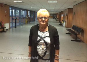 Daniela Bizzarri in tribunale, parte offesa al processo contro l'utente Facebook che l'ha insultata e minacciata