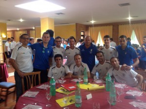 Gasbarri a pranzo con i suoi ragazzi