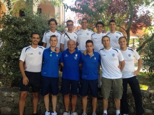 Gasbarri con assistenti e arbitri