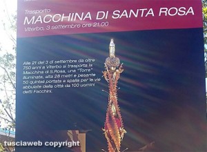 Milano - Il cartello della macchina di santa Rosa a Expo