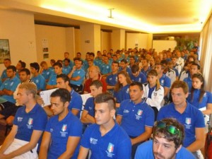 Sala con gli arbitri di Civitavecchia e Tarquinia 
