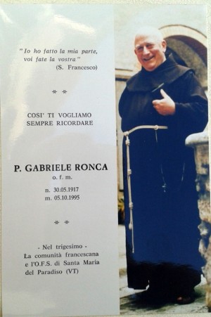 Ricordo di padre Gabriele Ronca 