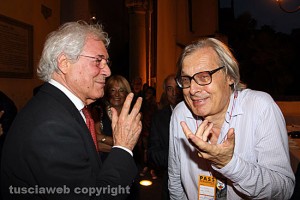 Santa Rosa 2015 - Lo scenografo premio Oscar Gianni Quaranta con Vittorio Sgarbi