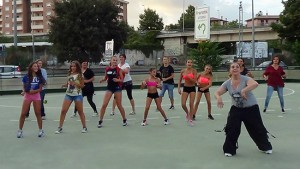 Viterbo - L'esibizione di zumba