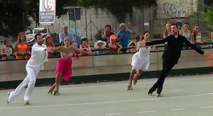 Viterbo - L'esibizione di pattinaggio