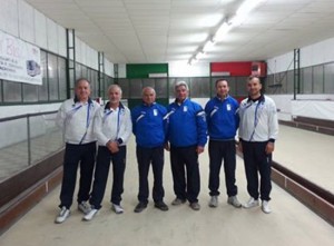 Sport - Bocce - I sei atleti della bocciofila "Civitonico" a Magliano Sabina