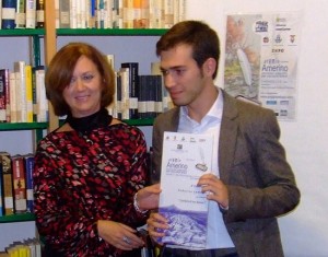 Quarto ex aequo - Federico Lambiti premiato da Piera Cicuto, membro di Giuria