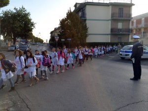 A scuola a piedi a Civita Castellana