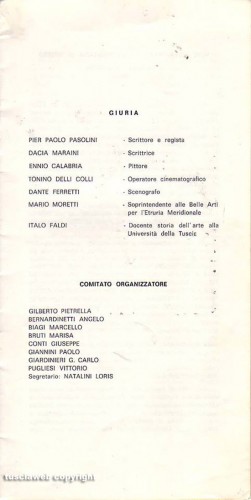 Depliant del concorso fotografico Libera università della Tuscia