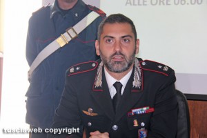 Il comandante della compagnia di Viterbo Raffaele Gesmundo 