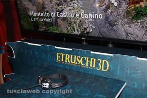 Viterbo - Un particolare della mostra Etruschi in 3D
