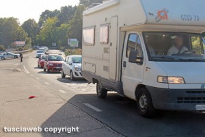 Vetralla - La fila dopo il frontale in località la Botte