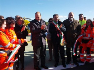 Acquapendente - L'inaugurazione della piazzola per l'elisoccorso