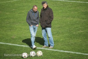 Sport - Calcio - Viterbese - Federico Nofri assieme al suo nuovo vice, Giacomo Russo