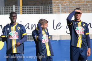 Sport - Calcio - Viterbese - Da sinistra: Babacar, Lubrano e Romeo