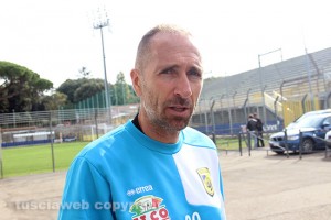 Sport - Calcio - Viterbese - Federico Nofri mentre analizza la sfida con la Nuorese