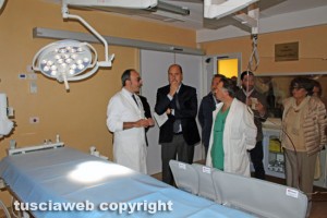 Nicola Zingaretti a Belcolle nella nuova sala angiografica