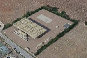 Geotermia - Il rendering della centrale elettrica di Castel Giorgio