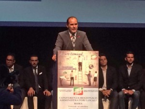 Roma - Il sindaco di Montalto Sergio Caci al convegno "Futuro comune"