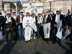 La manifestazione dei carrozzieri Cna a Roma