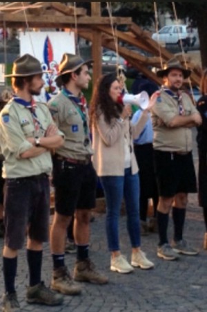 Il raduno degli Scout a piazza dei Caduti 