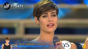 Alice Sabatini a Miss Italia