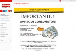 Cibo killer, l'annuncio sul sito Coop