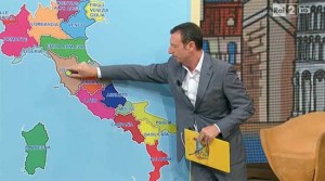 Rai 2 - Mezzogiorno in famiglia - Amadeus e il quiz su Viterbo