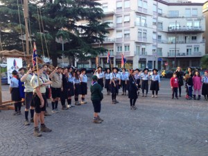 Il raduno degli Scout a piazza dei Caduti 