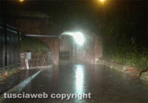 Capranica - Il sottopasso in via Annibal Piano