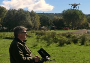 Un drone in azione