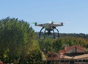 Un drone in azione