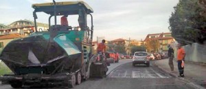 Civita Castellana - Asfaltature in via Corchiano