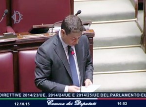 Il deputato Pd Mazzoli in Aula