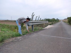 Tarquinia - I rilievi del consigliere Leoncelli in strada del Pidocchio