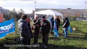 Viterbo - La protesta dell'Uspp fuori dal carcere di Mammagialla