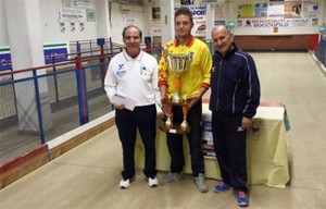 Sport - Bocce - Luca Di Felice durante la premiazione del “Trofeo Comitato”