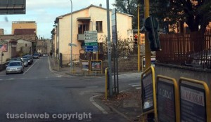Viterbo - Il semaforo in via santa Maria in Gradi