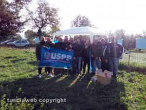 Viterbo - La protesta dell'Uspp fuori dal carcere di Mammagialla