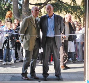 Il sindaco Mazzola all'inaugurazione della palestra